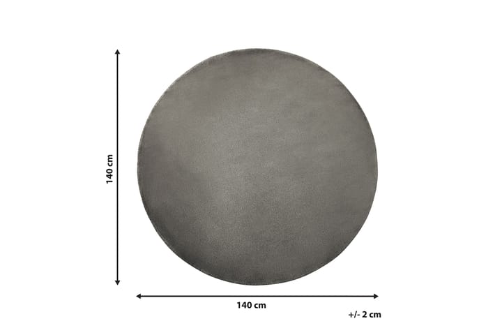 Viskoosimatto Maturino 140 cm pyöreä - Tummanharmaa - Kodintekstiilit & matot - Matto - Moderni matto - Viskoosimatto & keinosilkkimatto