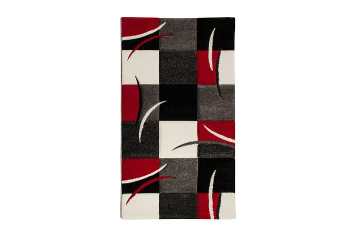 Friezematto London Patch 80x250 Rutig - Punainen - Wilton-matto - Pienet matot - Kuviollinen matto & värikäs matto