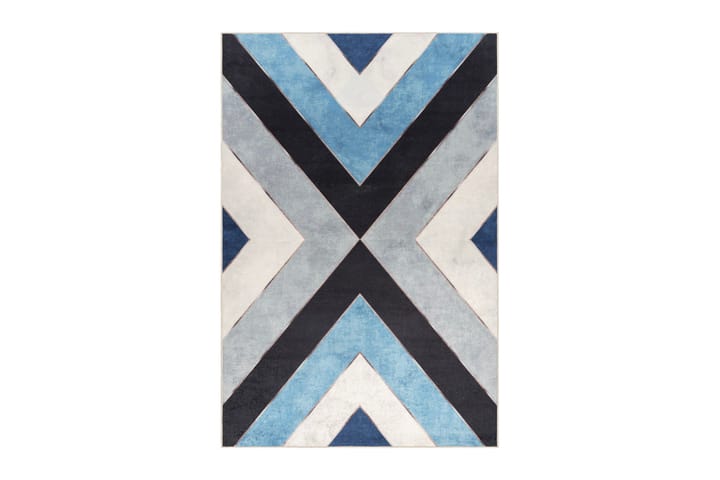 Wilton-matto Gurung 240x340 Suorakaiteen muotoinen - Sininen - Wilton-matto - Kuviollinen matto & värikäs matto