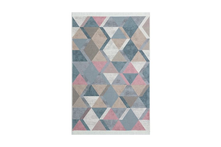 Matto Caleban 120x180 cm - Sin/V.pun/Beige/Harm/Puuvilla - Wilton-matto - Kuviollinen matto & värikäs matto