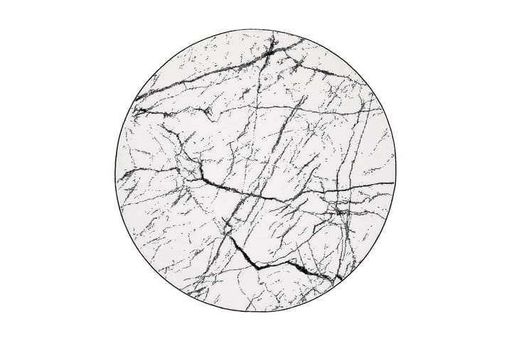 Matto Ink Marble Ø160 cm Pyöreä Marmori/Valkoinen - Valkoinen - Kodintekstiilit & matot - Matto - Moderni matto - Wilton-matto