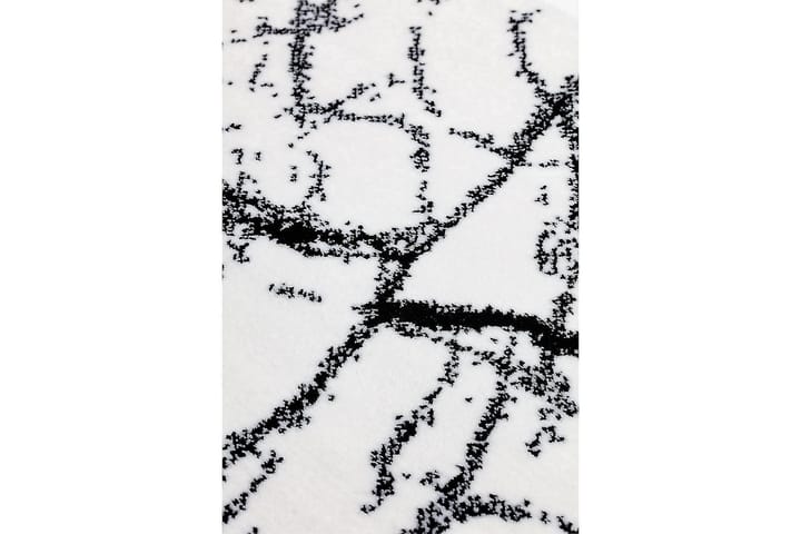 Matto Ink Marble Ø200 cm Pyöreä Marmori/Valkoinen - Valkoinen - Kodintekstiilit & matot - Matto - Moderni matto - Wilton-matto