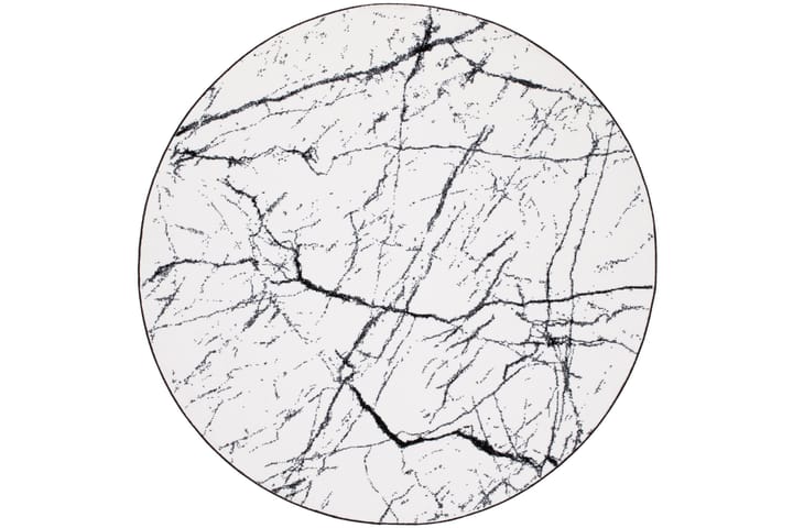 Matto Ink Marble Ø240 cm Pyöreä Marmori/Valkoinen - Valkoinen - Kodintekstiilit & matot - Matto - Moderni matto - Wilton-matto