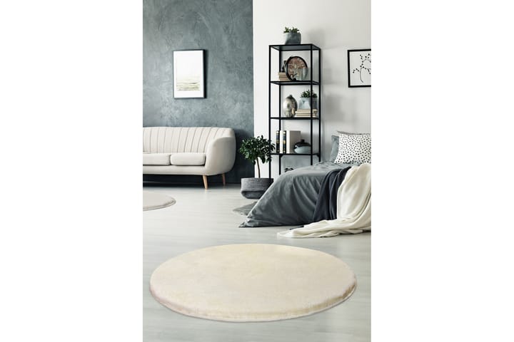 Matto Maggiolina Pyöreä 90 cm - Beige/Akryyli - Kodintekstiilit & matot - Matto - Moderni matto - Wilton-matto