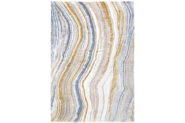 Wiltonmatto Gani 240x330 cm - Sininen/Kulta - Wilton-matto - Kuviollinen matto & värikäs matto