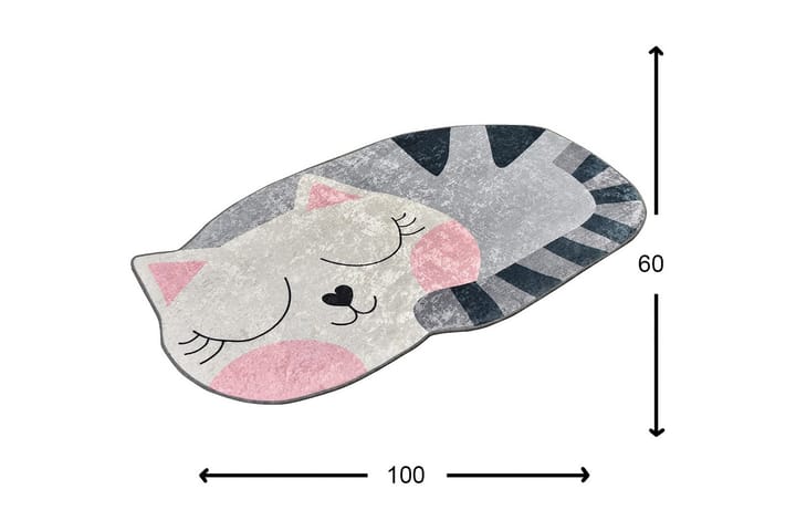 Matto Bigcat 60x100 cm - Monivärinen / Sametti - Kodintekstiilit & matot - Matto - Pienet matot