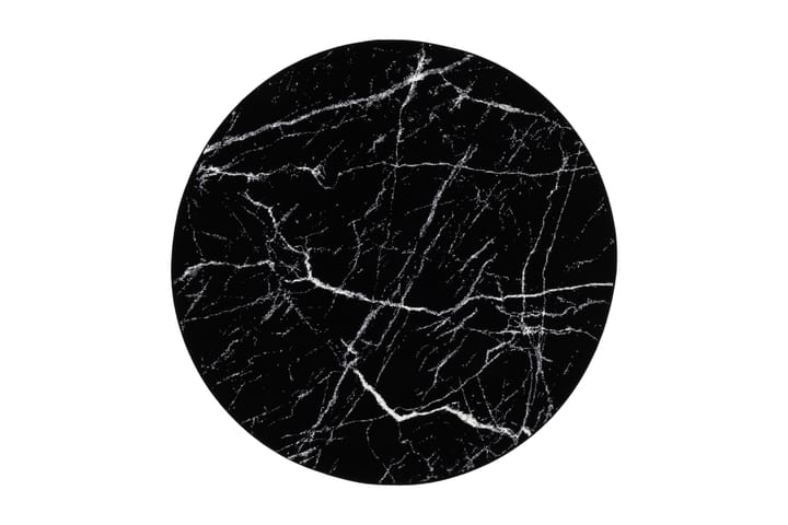 Matto Ink Marble Ø160 cm Pyöreä Marmori/Musta - Musta - Pyöreät matot - Wilton-matto - Kuviollinen matto & värikäs matto - Iso matto