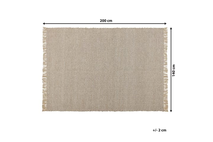 Matto 140 x 200 cm beige ALADAG - Beige - Kodintekstiilit & matot - Matto - Tasokudotut matot