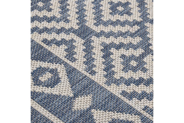 Ulkomatto Flatweave 100x200 cm siniset raidat - Sininen - Kodintekstiilit & matot - Matto - Ulkomatto