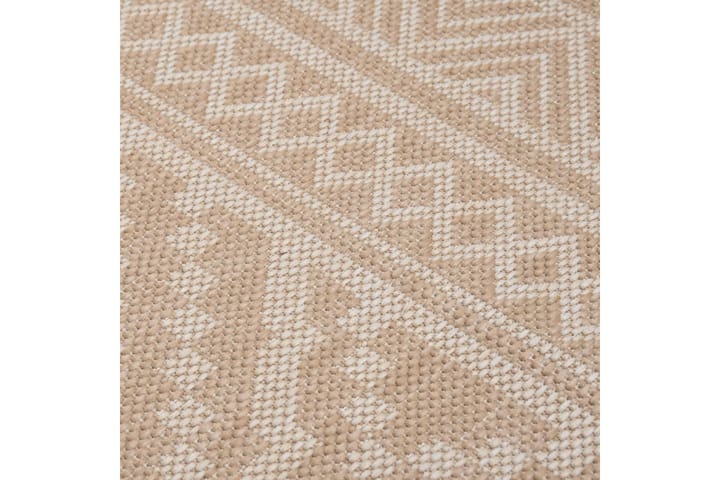 Ulkomatto Flatweave 200x280 cm ruskeat raidat - Ruskea - Kodintekstiilit & matot - Matto - Ulkomatto