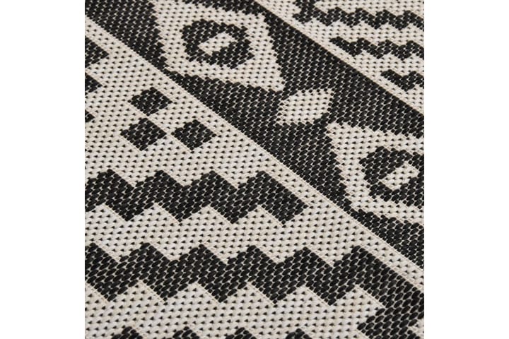 Ulkomatto Flatweave 80x150 cm mustat raidat - Musta - Kodintekstiilit & matot - Matto - Ulkomatto