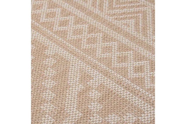 Ulkomatto Flatweave 80x150 cm ruskeat raidat - Ruskea - Kodintekstiilit & matot - Matto - Ulkomatto