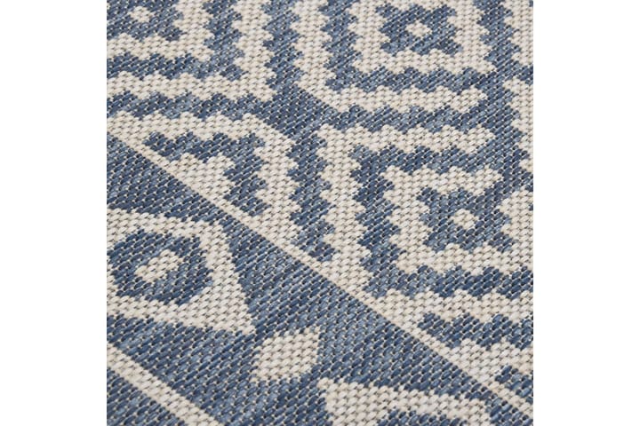 Ulkomatto Flatweave 80x250 cm siniset raidat - Sininen - Kodintekstiilit & matot - Matto - Ulkomatto