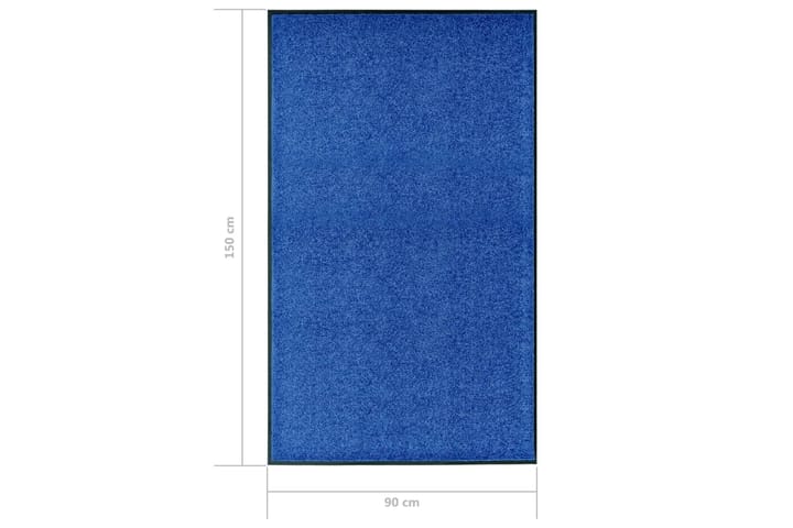 Ovimatto pestävä sininen 90x150 cm - Pyöreät matot - Käsintehdyt matot - Yksiväriset matot - Kumipohjamatot - Pienet matot - Iso matto
 - Eteisen matto & kynnysmatto