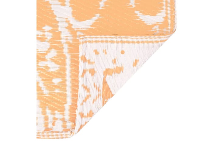 Ulkomatto oranssi ja valkoinen 120x180 cm PP - Ulkomatto