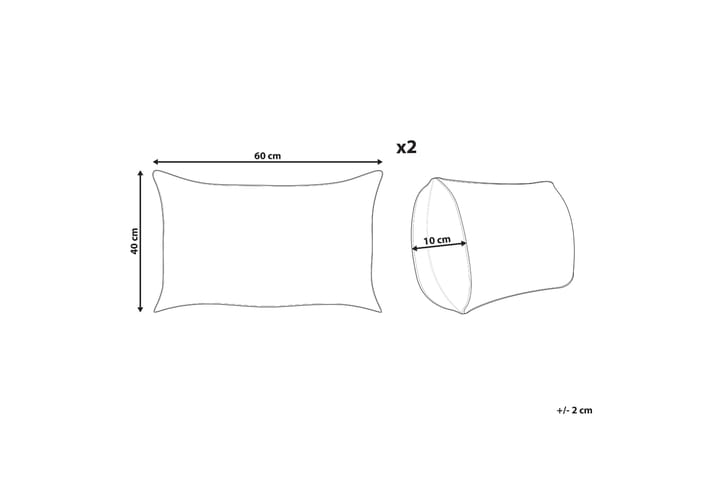Cannole Ulkotyyny 42x60 cm 2 kpl - Ruskea/Valkoinen/Musta - Kodintekstiilit & matot - Tyyny & torkkupeitto - Ulkotyyny
