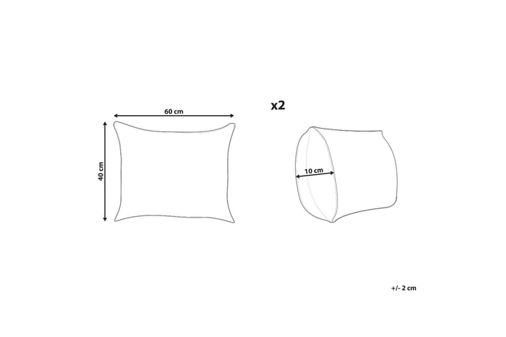 Tallahassee Ulkotyyny 42x60 cm 2 kpl - Vihreä/Valkoinen - Kodintekstiilit & matot - Tyyny & torkkupeitto - Ulkotyyny