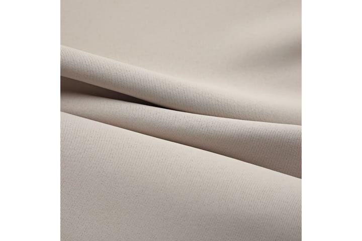 Pimennysverhot metallirenkailla 2 kpl beige 140x175 cm - Beige - Kodintekstiilit & matot - Verhot
 - Pimennysverhot