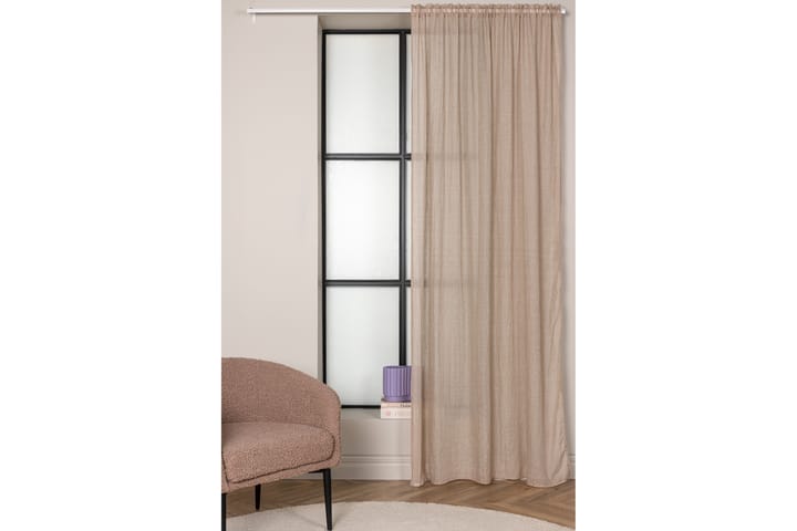 Verho Elena 135x240 cm - Beige - Kodintekstiilit & matot - Verhot
 - Sivuverho - Verho nauhakujalla