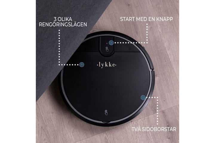 Lykke Robotti-imuri M800 - Musta - Kotitalous - Älykoti - Robottipölynimuri