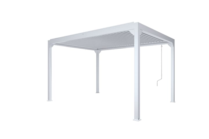 Pergola Avattavat lamellit 3x3 m - Valkoinen - Piha & ulkoaltaat - Grillaus - Grillitarvikkeet - Grilliteltta