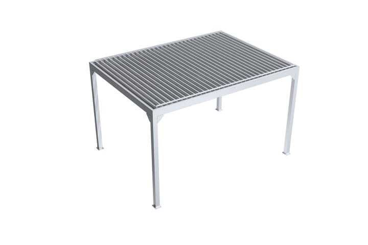 Pergola Avattavat lamellit 3x3 m - Valkoinen - Piha & ulkoaltaat - Grillaus - Grillitarvikkeet - Grilliteltta