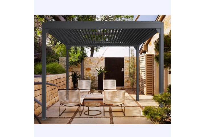 Pergola Premium Avattavat lamellit - Harmaa - Piha & ulkoaltaat - Grillaus - Grillitarvikkeet - Grilliteltta