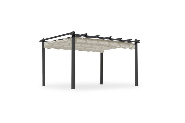 Pergola Hillerstorp Skanör 300 x 400 cm Musta/Hiekka - Musta/Hiekka - Piha & ulkoaltaat - Grillaus - Grillitarvikkeet - Grilliteltta