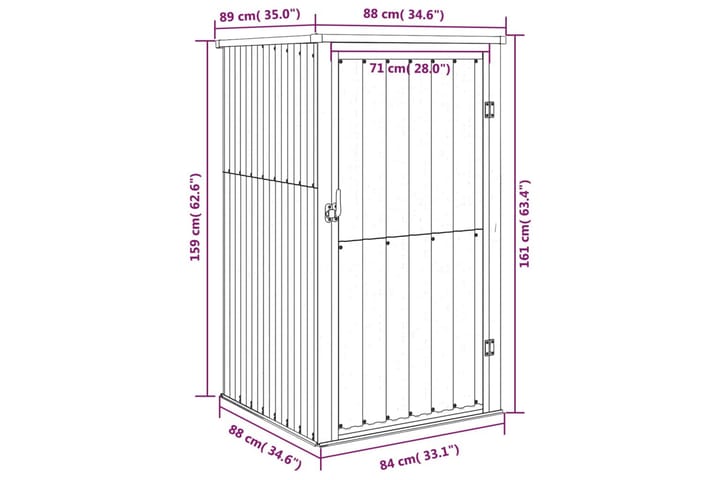 Puutarhan työkaluvaja antrasiitti 88x89x161 cm galvanoitu te - Antrasiitti - Piha & ulkoaltaat - Lasiterassi & pihamökki - Varastot & liiterit - Varastot