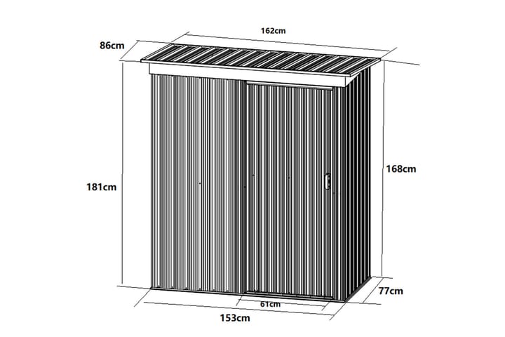 Vajan Tuplaliukuovi Asennussarja 1,3m² Musta - Metalcraft - Piha & ulkoaltaat - Lasiterassi & pihamökki - Varastot & liiterit - Varastot