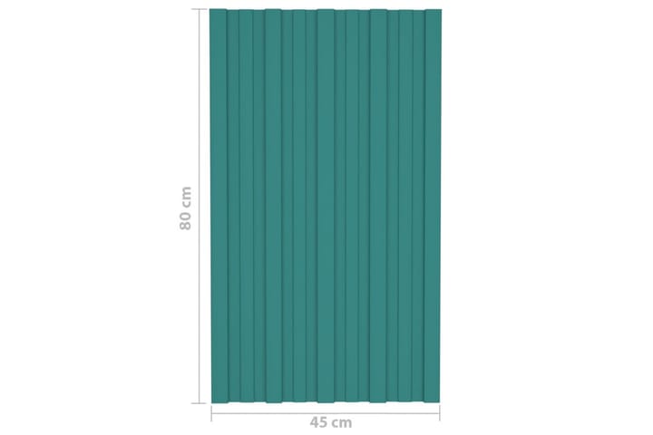 Kattopaneeli 36 kpl galvanoitu teräs vihreä 80x45 cm - Piha & ulkoaltaat - Piha-alue - Puutarhakoristeet & pihatarvikkeet - Ovikatos