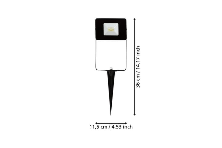 Puutarhavalonki Eglo Faedo 4 maapiikillä - Musta - Piha & ulkoaltaat - Piha-alue - Sisäänkäynti - Sisäänkäynnin valaistus
