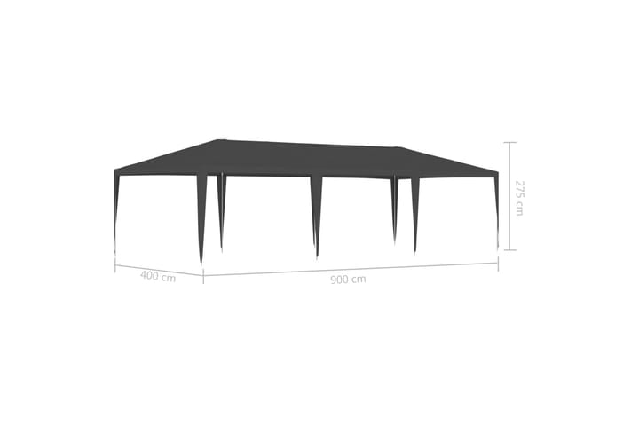 Ammattilaisten juhlateltta 4x9 m antrasiitti 90 g/m² - Antrasiitti - Piha & ulkoaltaat - Piha-alue - Ulkosäilytys - Puutarhateltta & säilytysteltta