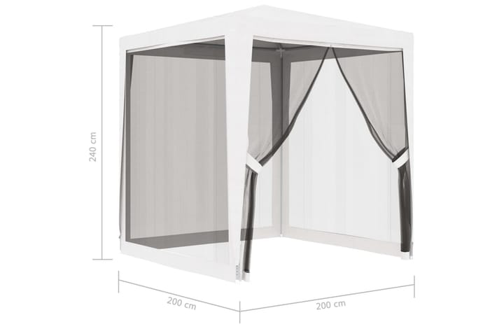 Juhlateltta 4 verkkosivuseinää 2x2 m valkoinen - Valkoinen - Piha & ulkoaltaat - Piha-alue - Ulkosäilytys - Puutarhateltta & säilytysteltta