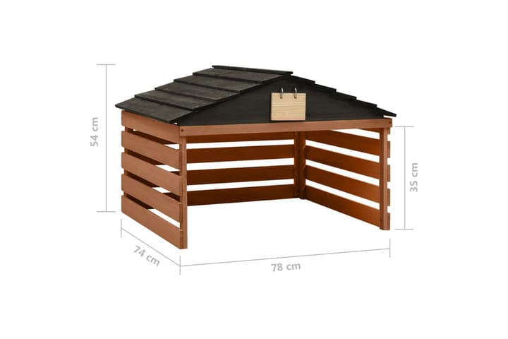 Robottiruohonleikkurin katos mustaruskea 78x74x54 cm kuusi - Ruskea - Piha & ulkoaltaat - Pihatyökoneet - Ruohonleikkurit - Robottiruohonleikkaaja