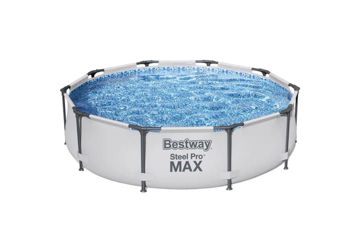 Bestway Steel Pro MAX Pyöreä maanpäällinen allas 3 m Harmaa - Bestway - Piha & ulkoaltaat - Uima-allas, poreallas & sauna - Uima-allas
 - Maanpinta-allas