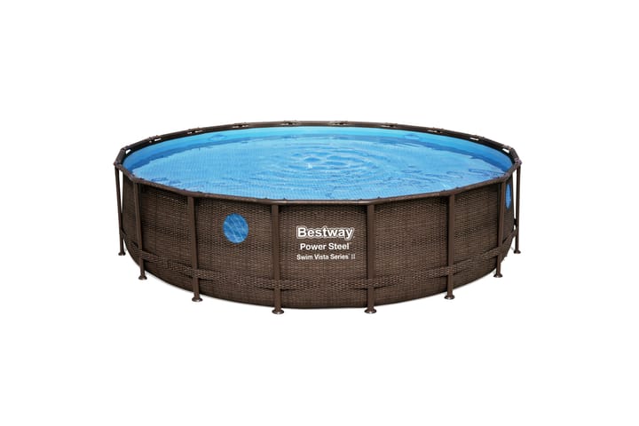 Bestway Power Steel Swim Vista II Maanpäällinen allas 5,49 m Ruskea - Bestway - Piha & ulkoaltaat - Uima-allas, poreallas & sauna - Uima-allas
 - Maanpinta-allas