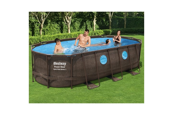 Bestway Power Steel Swim Vista II Maanpäällinen allas 5,49x2,74 m - Bestway - Piha & ulkoaltaat - Uima-allas, poreallas & sauna - Uima-allas
 - Maanpinta-allas