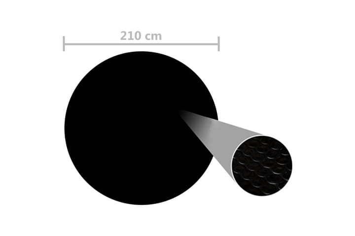 Uima-altaan suoja musta 210 cm PE - Musta - Piha & ulkoaltaat - Uima-allas, poreallas & sauna - Uima-allastarvikkeet & poreallastarvikkeet - Altaan suojaaminen - Uima-altaan suojapeite & allaspeite