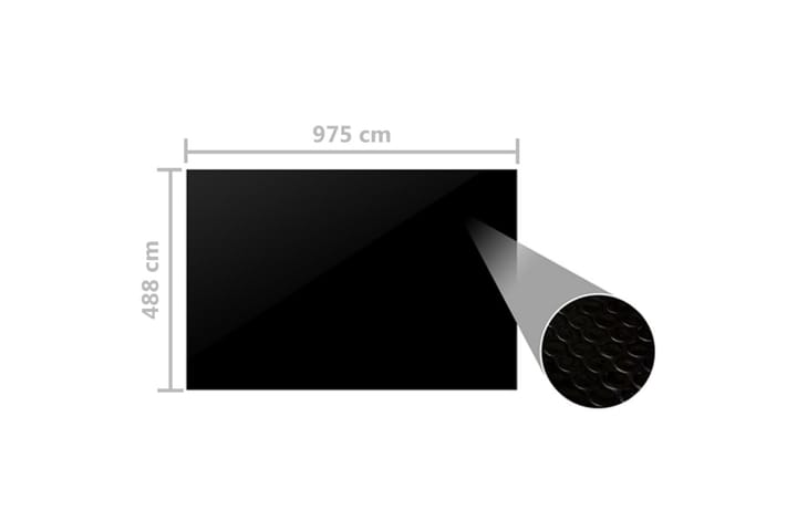 Uima-altaan suoja musta 975x488 cm PE - Musta - Piha & ulkoaltaat - Uima-allas, poreallas & sauna - Uima-allastarvikkeet & poreallastarvikkeet - Altaan suojaaminen - Uima-altaan suojapeite & allaspeite