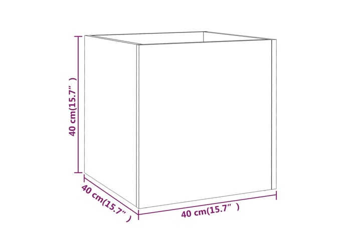 beBasic Kukkalaatikko ruskea tammi 40x40x40 cm tekninen puu - Ruskea - Piha & ulkoaltaat - Viljely & puutarhanhoito - Kasvatus - Kukkaruukku & Istutusastia - Kukkalaatikko