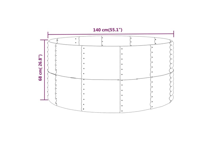 beBasic Puutarhakukkalaatikko ruskea 140x140x68 cm jauhemaalattu teräs - Ruskea - Piha & ulkoaltaat - Viljely & puutarhanhoito - Kasvatus - Kukkaruukku & Istutusastia - Kukkalaatikko