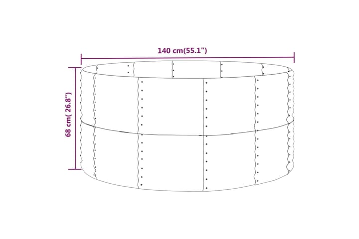 beBasic Puutarhakukkalaatikko antr. 140x140x68 cm jauhemaalattu teräs - Antrasiitti - Piha & ulkoaltaat - Viljely & puutarhanhoito - Kasvatus - Kukkaruukku & Istutusastia - Kukkalaatikko