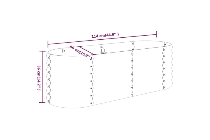 Puutarhakukkalaatikko jauhemaalattu teräs 114x40x36 cm antra - Antrasiitti - Piha & ulkoaltaat - Viljely & puutarhanhoito - Kasvatus - Kukkaruukku & Istutusastia - Kukkalaatikko