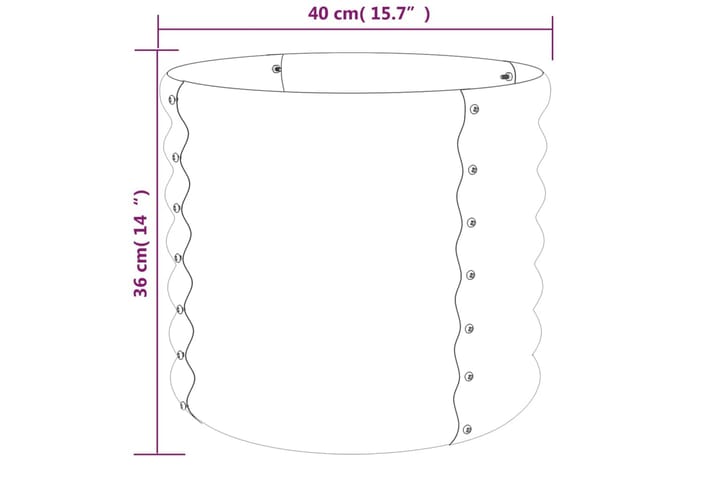 Puutarhakukkalaatikko jauhemaalattu teräs 40x40x36 cm vihreä - Vihreä - Piha & ulkoaltaat - Viljely & puutarhanhoito - Kasvatus - Kukkaruukku & Istutusastia - Kukkalaatikko