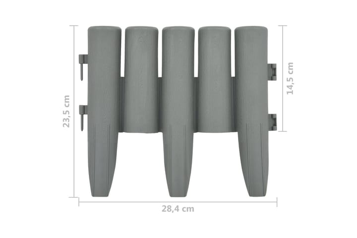 Nurmikonreunukset 36 kpl harmaa 10 m PP - Harmaa - Piha & ulkoaltaat - Viljely & puutarhanhoito - Kasvatus - Kasvituet - Kukkapenkin reunanauha