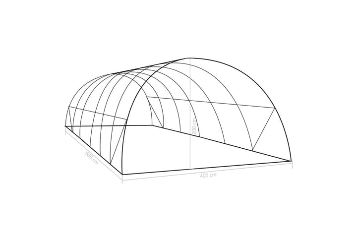 Kasvihuone 24m² 6x4x2 m - Vihreä - Piha & ulkoaltaat - Viljely & puutarhanhoito - Kasvihuone
 - Vapaasti seisova kasvihuone