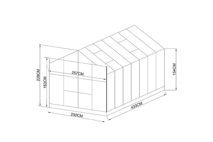 Kasvihuone Marvell 11,1m² - Antrasiitti - Piha & ulkoaltaat - Viljely & puutarhanhoito - Kasvihuone
 - Vapaasti seisova kasvihuone