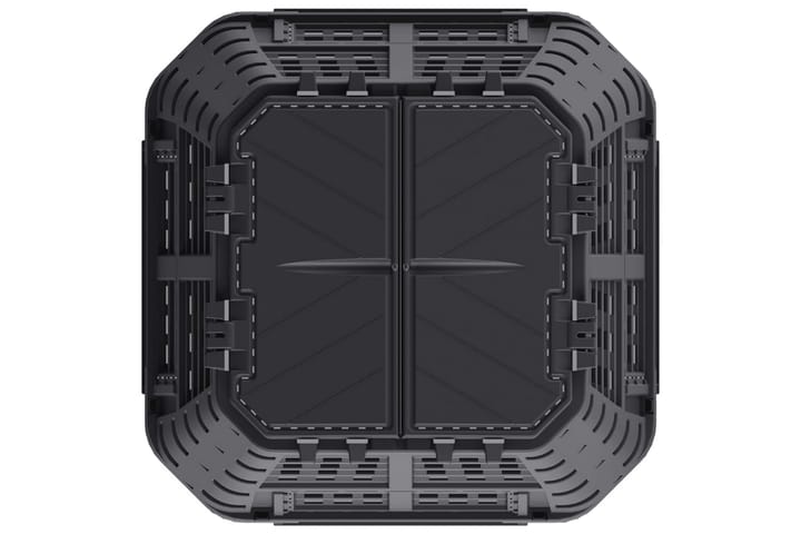 Puutarhan kompostiastia musta 93,3x93,3x80 cm 420 l - Musta - Piha & ulkoaltaat - Viljely & puutarhanhoito - Kompostori - Lämpökompostori & kompostiastia