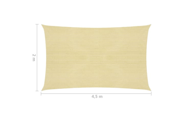 Aurinkopurje 160 g/m² beige 2x4,5 m HDPE - Puutarhakalusteet - Aurinkosuoja - Aurinkopurje